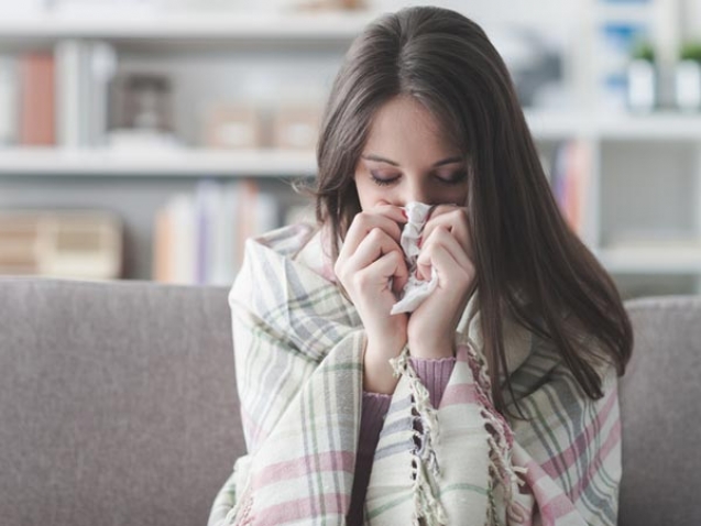 Person sick due to weak immune system